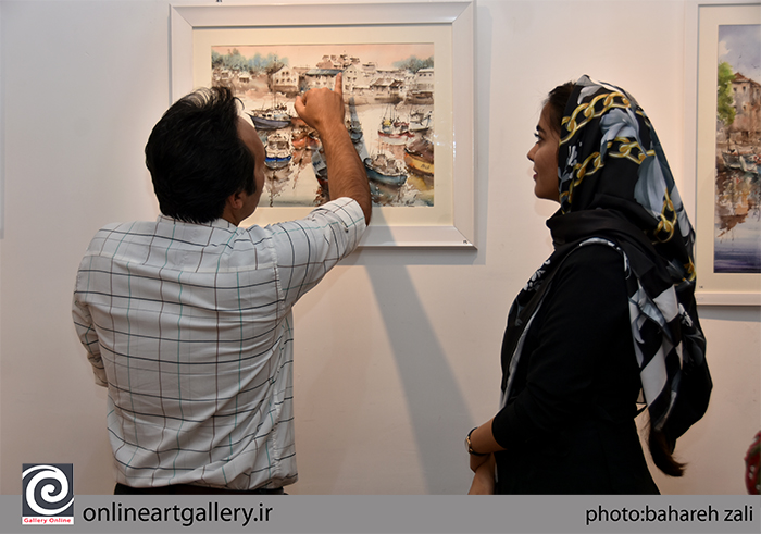 گزارش تصویری نمایشگاه "فصل آب و رنگ" در گالری شیث